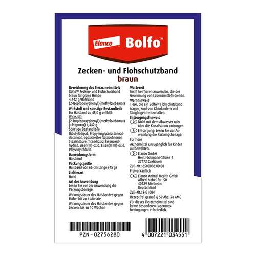 Bolfo Flohschutzband braun f&uuml;r gro&szlig;e Hunde - 3