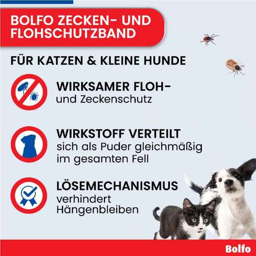 Bolfo Flohschutzband braun f&uuml;r kleine Hunde / Katzen - 4