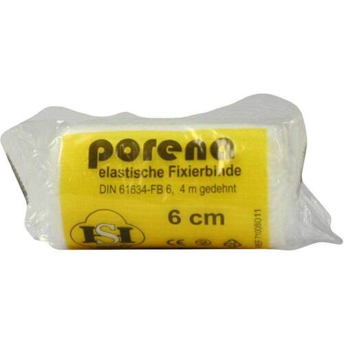Porena elastische Mullbinde binde 6 cm wei&szlig; mit Cello - 1