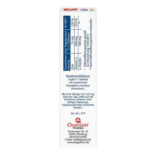 Doppelherz Zink 15 mg + Histidin+Vitamin C Depot aktiv - 3