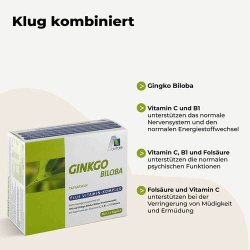 Ginkgo 100 mg Kapseln + B1+C+E - 2