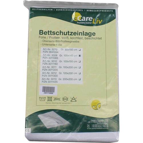 Bettschutzeinlage Folie Frottee 100x140 cm - 1