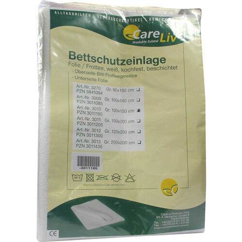 Bettschutzeinlage Folie Frottee 100x150 cm - 1