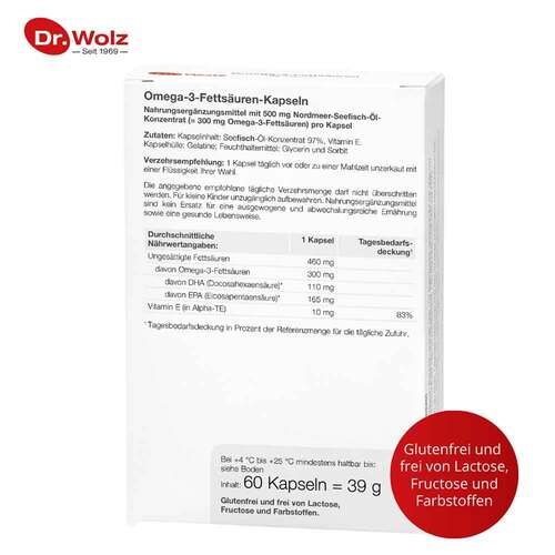 Omega-3 Fetts&auml;uren 500 mg / 60% Kapseln - 5