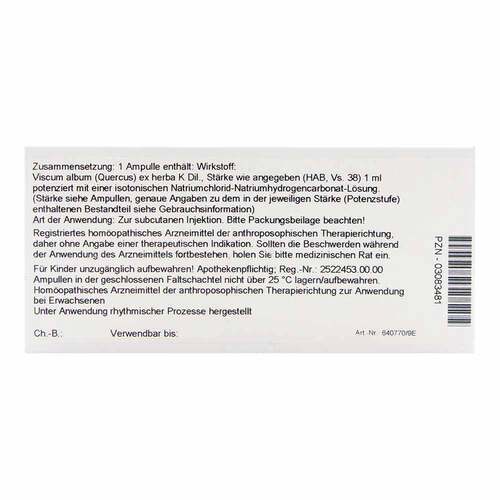 ISCUCIN quercus Potenzreihe II Ampullen - 2