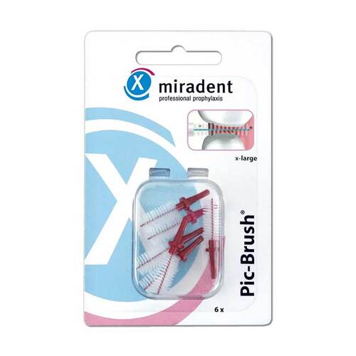 MIRADENT Interd.Pic-Brush Ersatzb.x-large bordeaux - 1