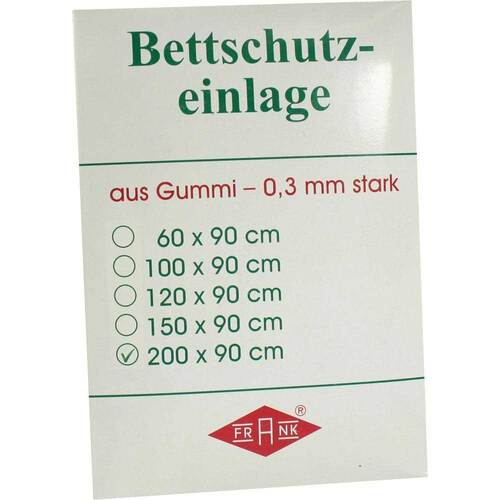 BETTEINLAGE Gummiplatte 0,3 mm 90x200 cm wei&szlig; - 1