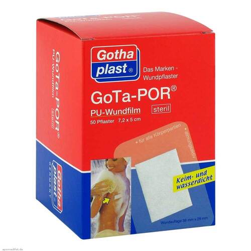 GOTA-POR PU Wundfilm 7,2x5 cm steril Pflaster - 1