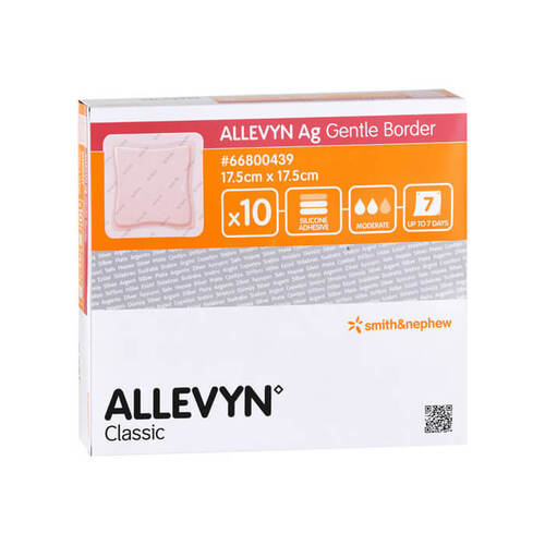 ALLEVYN Ag Gentle Border 17,5x17,5 cm Wundverband - 1