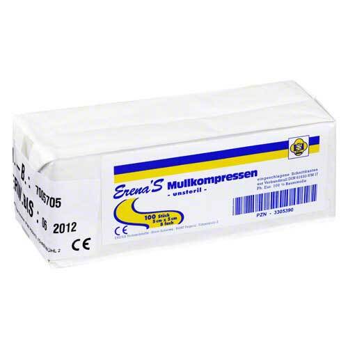 Erena Mullkompresse 5x5 cm unsteril 8fach - 1