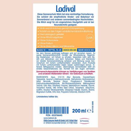 LADIVAL Kinder Sonnenmilch LSF 30 - 2