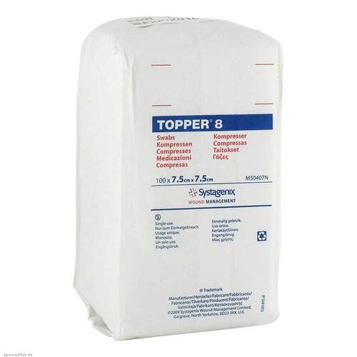Topper 8 Kompresse 7,5x7,5 cm unsteril - 1