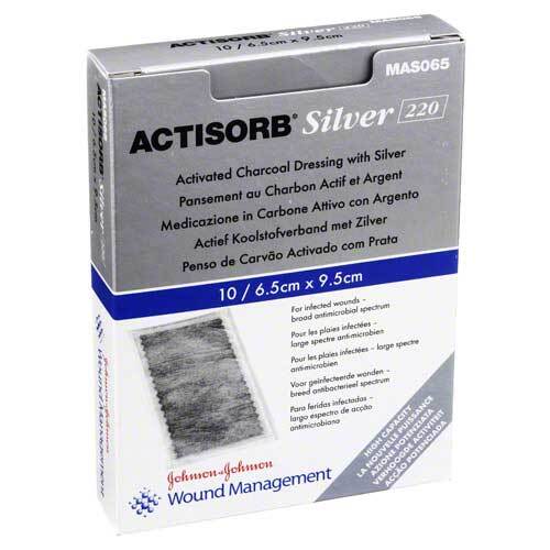 Actisorb 220 Silver 6,5x9,5 cm steril Kompressen - 1