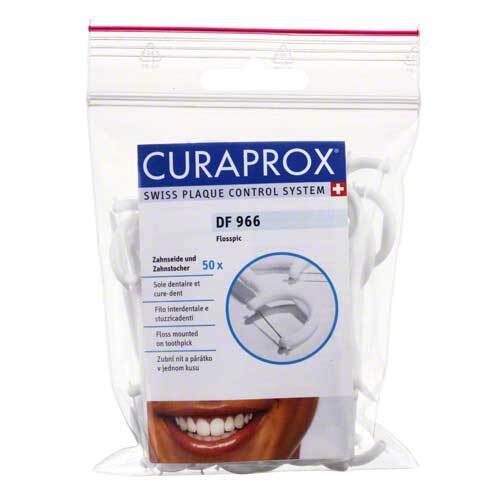 Curaprox Flosspic 966 Zahnseide + Plastikzahnst. - 1