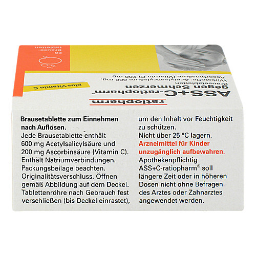 Ass + C-ratiopharm gegen Schmerzen Brausetabletten - 2