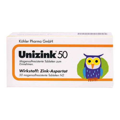 Unizink 50 magensaftresistente Tabletten - 1