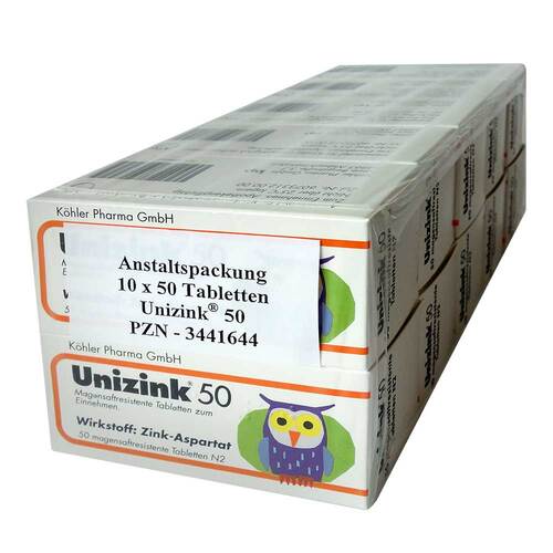 Unizink 50 magensaftresistente Tabletten - 1