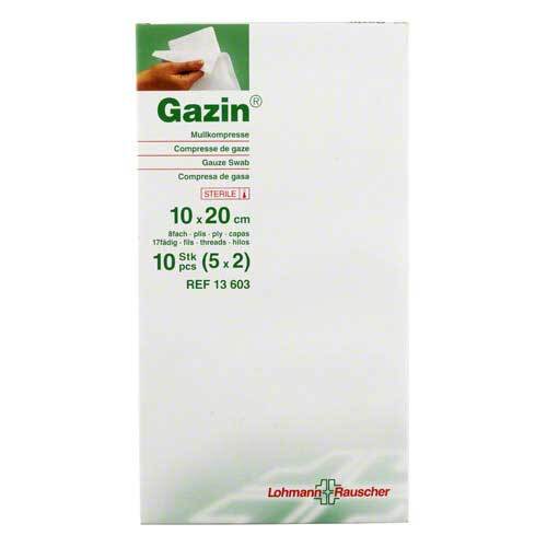 Gazin Mullkomp.10x20 cm steril 8fach - 1
