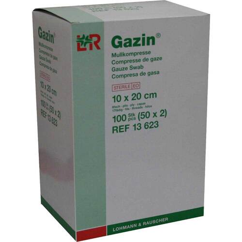Gazin Mullkomp.10x20 cm steril 8fach - 1