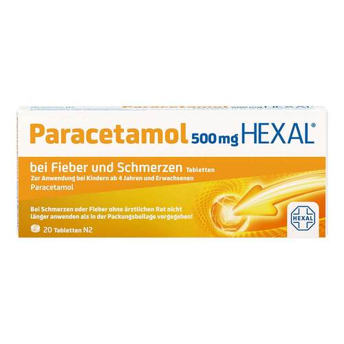 Paracetamol 500 mg Hexal b.Fieber und Schmerzen Tabletten  - 1