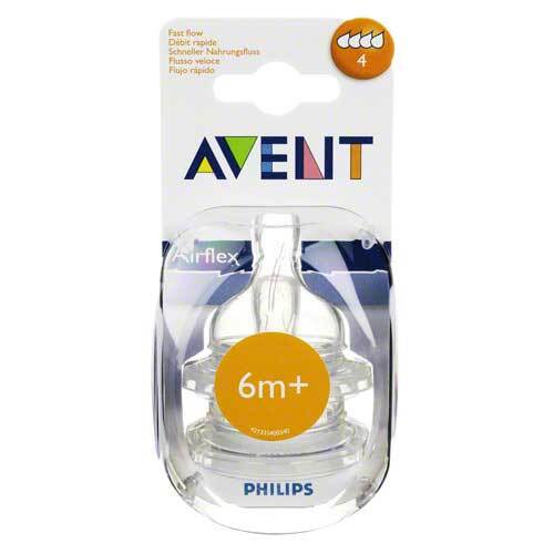 Avent Sauger Airflex 4-Loch 2x schnell.Nahr. - 1
