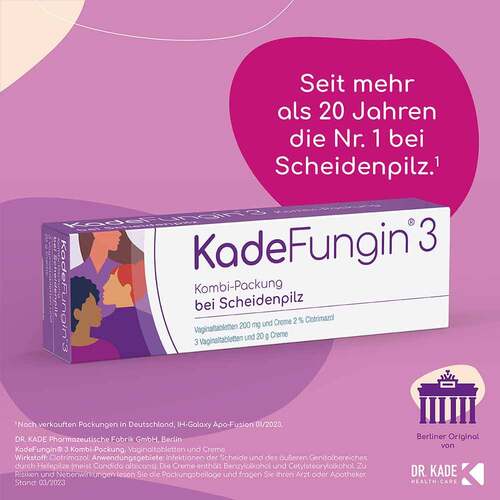 Kadefungin 3 Kombipackung 20 g Creme + 3 Vaginaltabletten  - 3