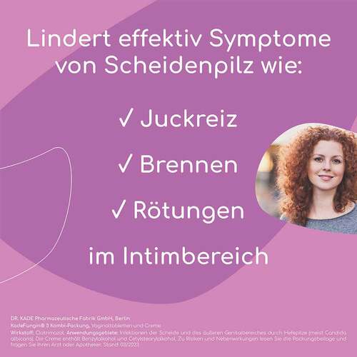 Kadefungin 3 Kombipackung 20 g Creme + 3 Vaginaltabletten  - 7