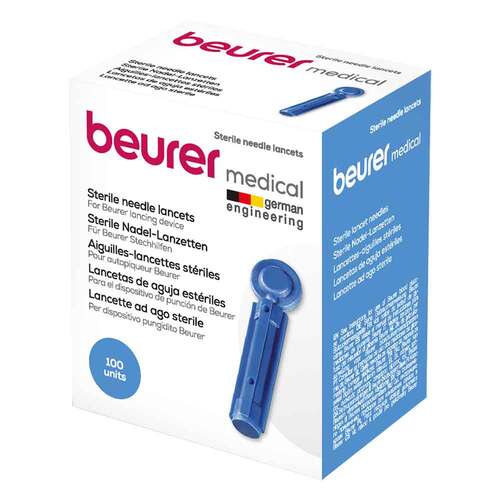Beurer Nadellanzetten steril 28 G blau - 1