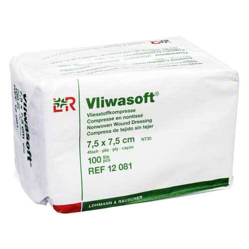 VLIWASOFT Vlieskompressen unsteril 7,5x7,5 cm 4l. - 1