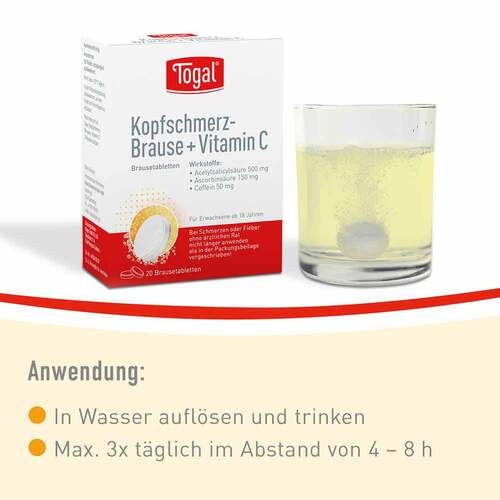 Togal Kopfschmerz-Brause + Vitamin C  Brausetabletten - 3