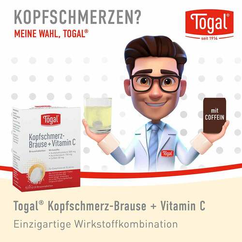 Togal Kopfschmerz-Brause + Vitamin C  Brausetabletten - 8