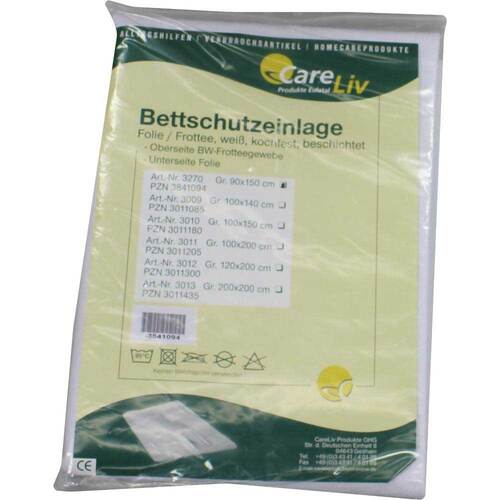 Bettschutzeinlage Folie Frottee 90x150 cm - 1