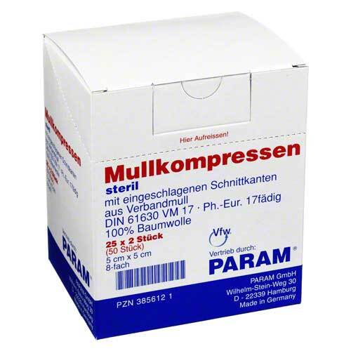MULLKOMPRESSEN 5x5 cm steril 8fach - 1
