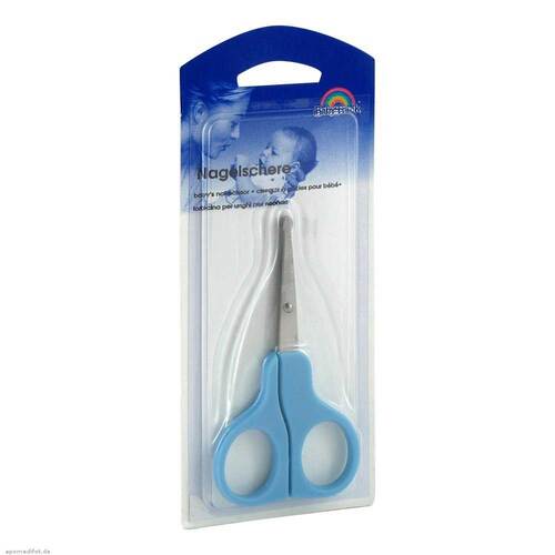 Babyschere 9 cm gebogen blau - 1