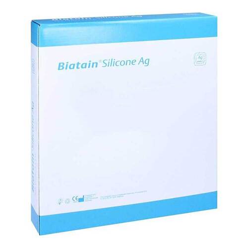 BIATAIN Silicone Ag Schaumverband 7,5x7,5 cm - 1