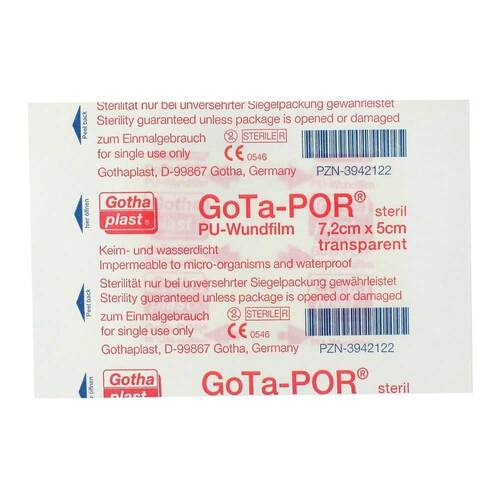 GOTA-POR PU Wundfilm 7,2x5 cm steril Pflaster - 1