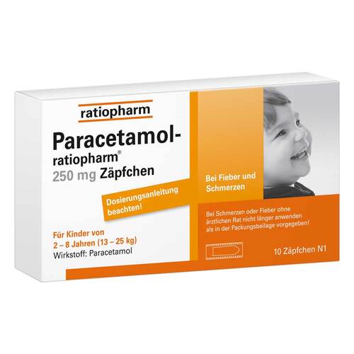 Paracetamol-ratiopharm 250 mg Z&auml;pfchen - 1
