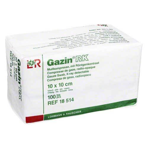 Gazin Mullkomp.10x10 cm unsteril 12fach RK - 1