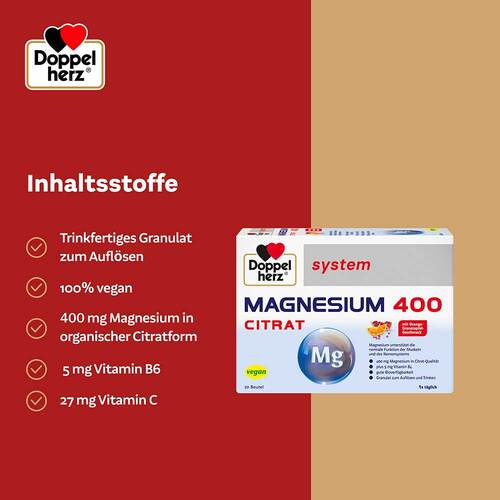 Doppelherz Magnesium 400 Citrat system Granulat - 3