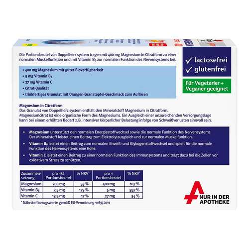 Doppelherz Magnesium 400 Citrat system Granulat - 4