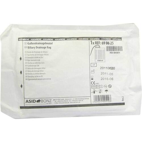 Gallendrainage Beutel 1,5 l 90 cm Schl.steril Spez.Kon. - 1