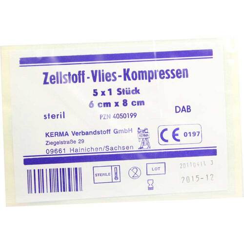 Zellstoff Vlies Kompressen steril 6x8 cm - 1