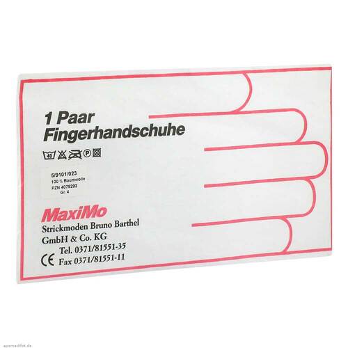 Handschuhe Baumwolle Gr&ouml;&szlig;e 4 Kinder - 1