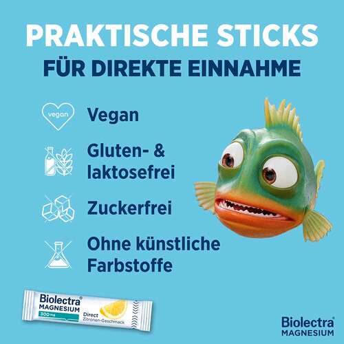 Biolectra Magnesium 300 mg Direct Zitrone Sticks - 3