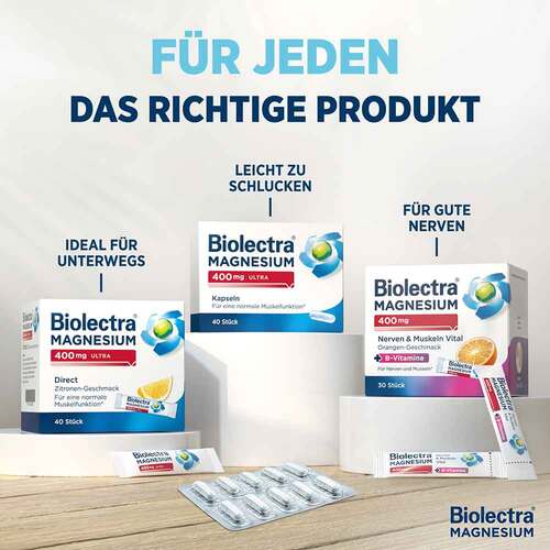 Biolectra Magnesium 300 mg Direct Zitrone Sticks - 6