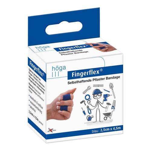 Fingerflex 2,5 cmx4,5 m blau latexfrei - 1