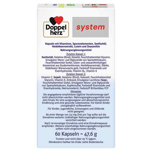 Doppelherz Augen Sehkraft + Schutz system Kapseln - 4