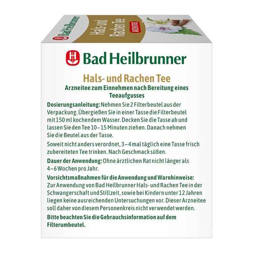 BAD HEILBRUNNER Hals- und Rachen Tee Filterbeutel - 3