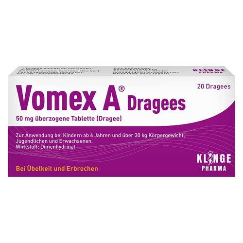 Vomex A Dragees 50 mg &uuml;berzogene Tabletten - 1