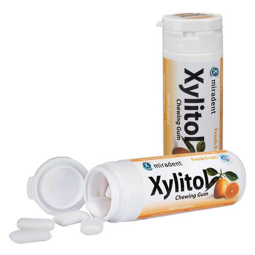 Miradent Xylitol Chewing Gum Frucht - 1